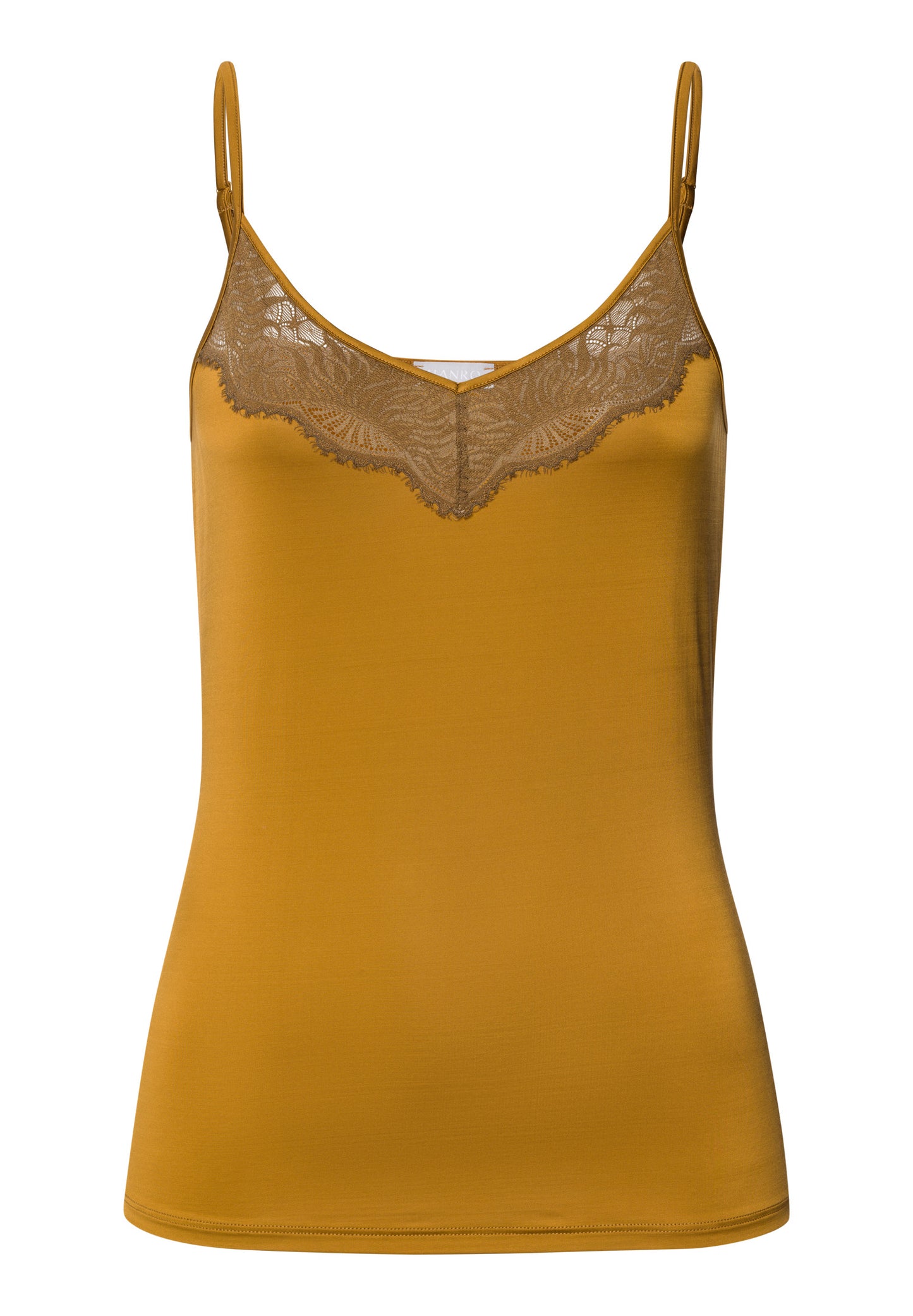 The Gale-Spaghetti Top By Hanro In Golden Cumin