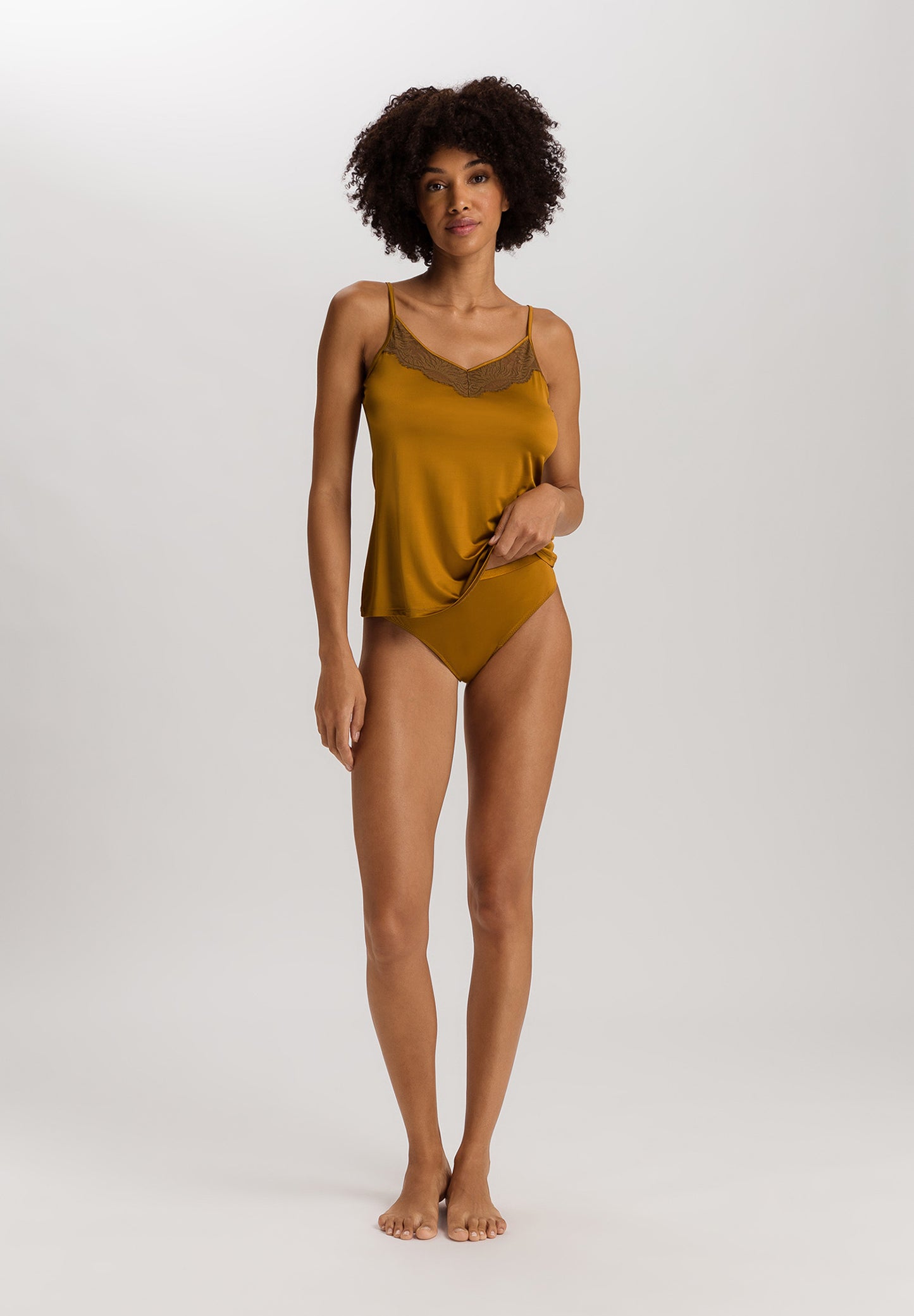 The Gale-Brazilian Panty By Hanro in Golden Cumin