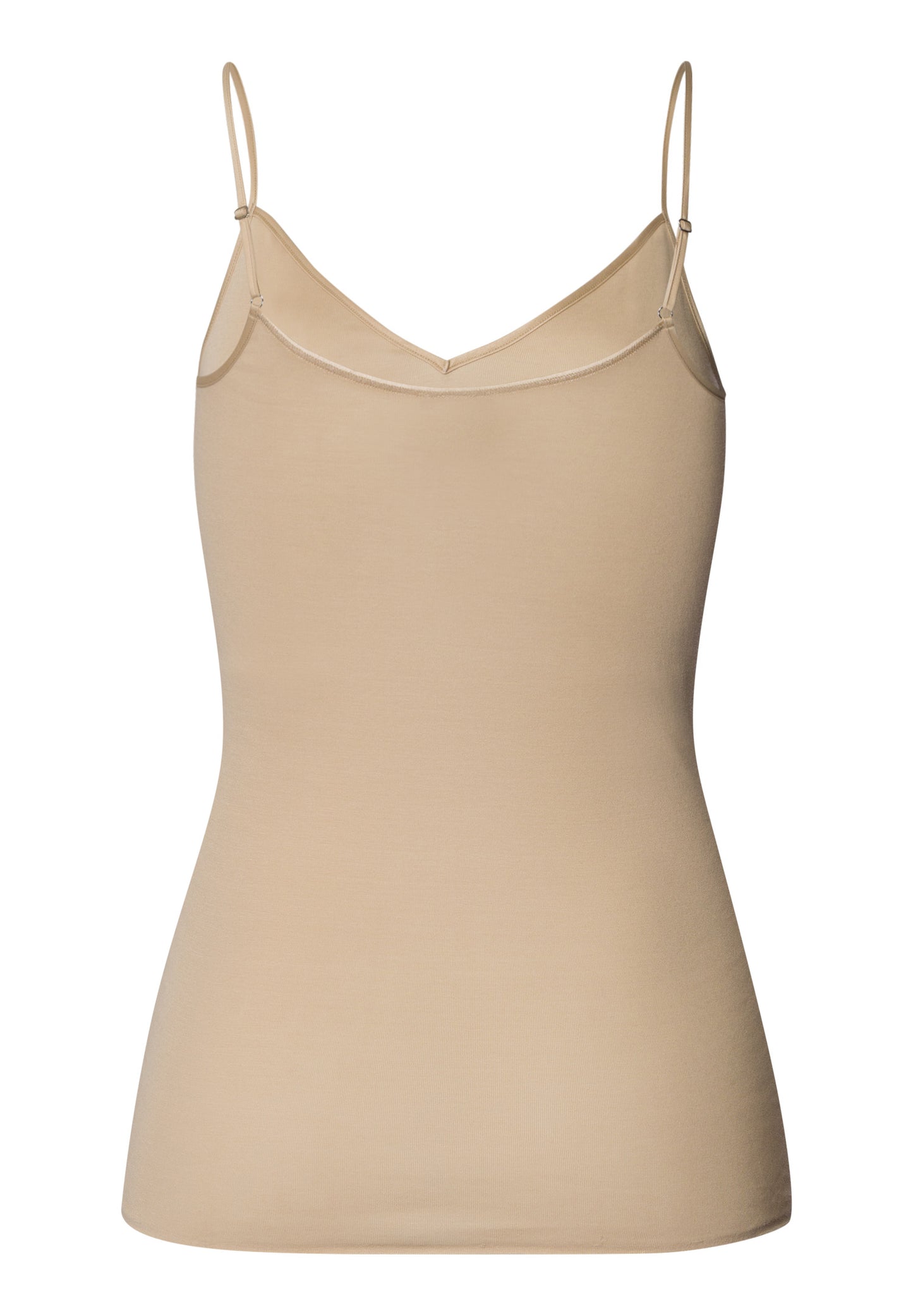 The Cotton Seamless-Spaghetti Top By Hanro in Iced Cappuccino