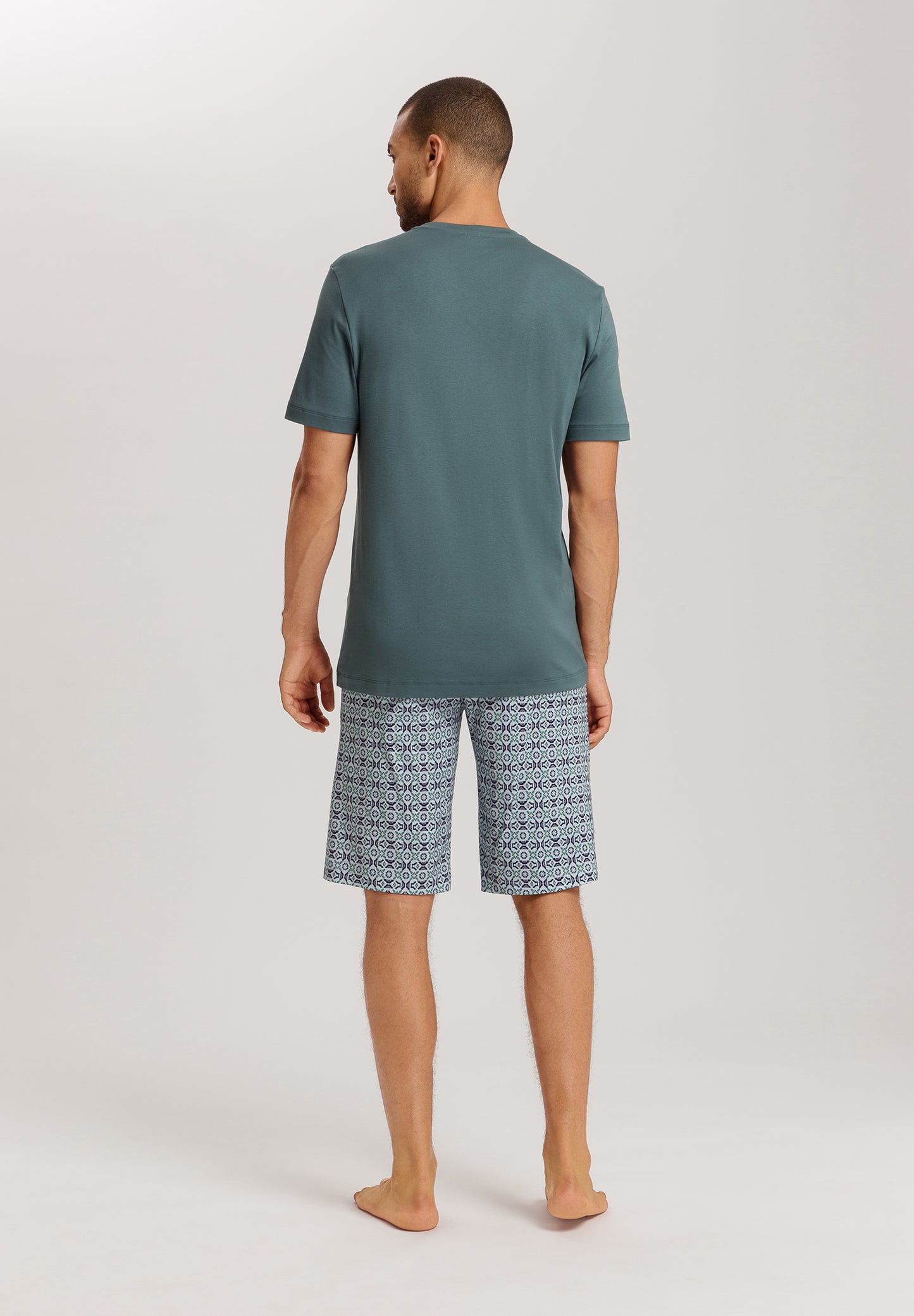 The Natural Living-S/Slv Pajama By Hanro In Tinted Mosaic
