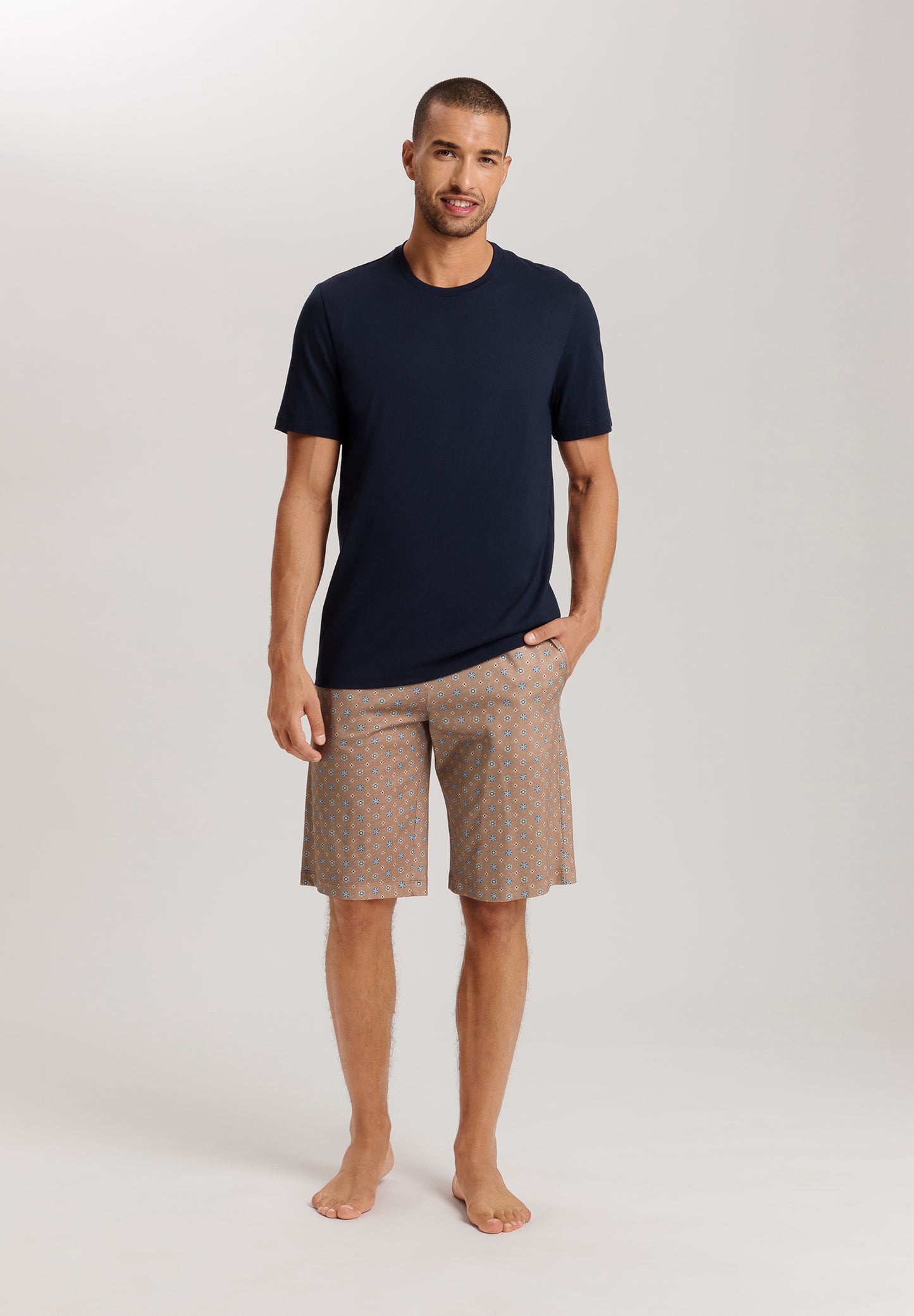 The Night & Day-S/Slv Pajama By Hanro In Summer Tie Print