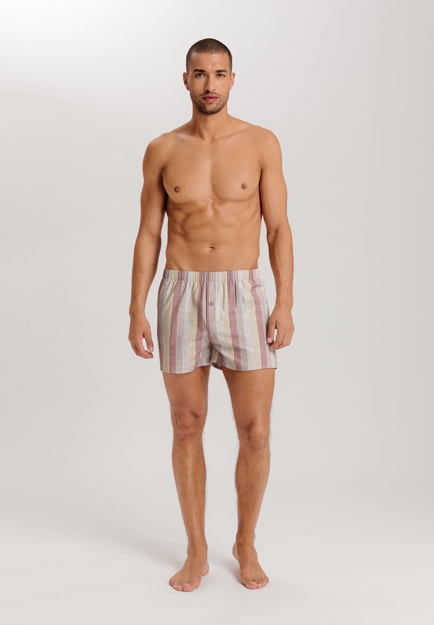 The Fancy Woven-Boxers By Hanro In Bluewood Stripe