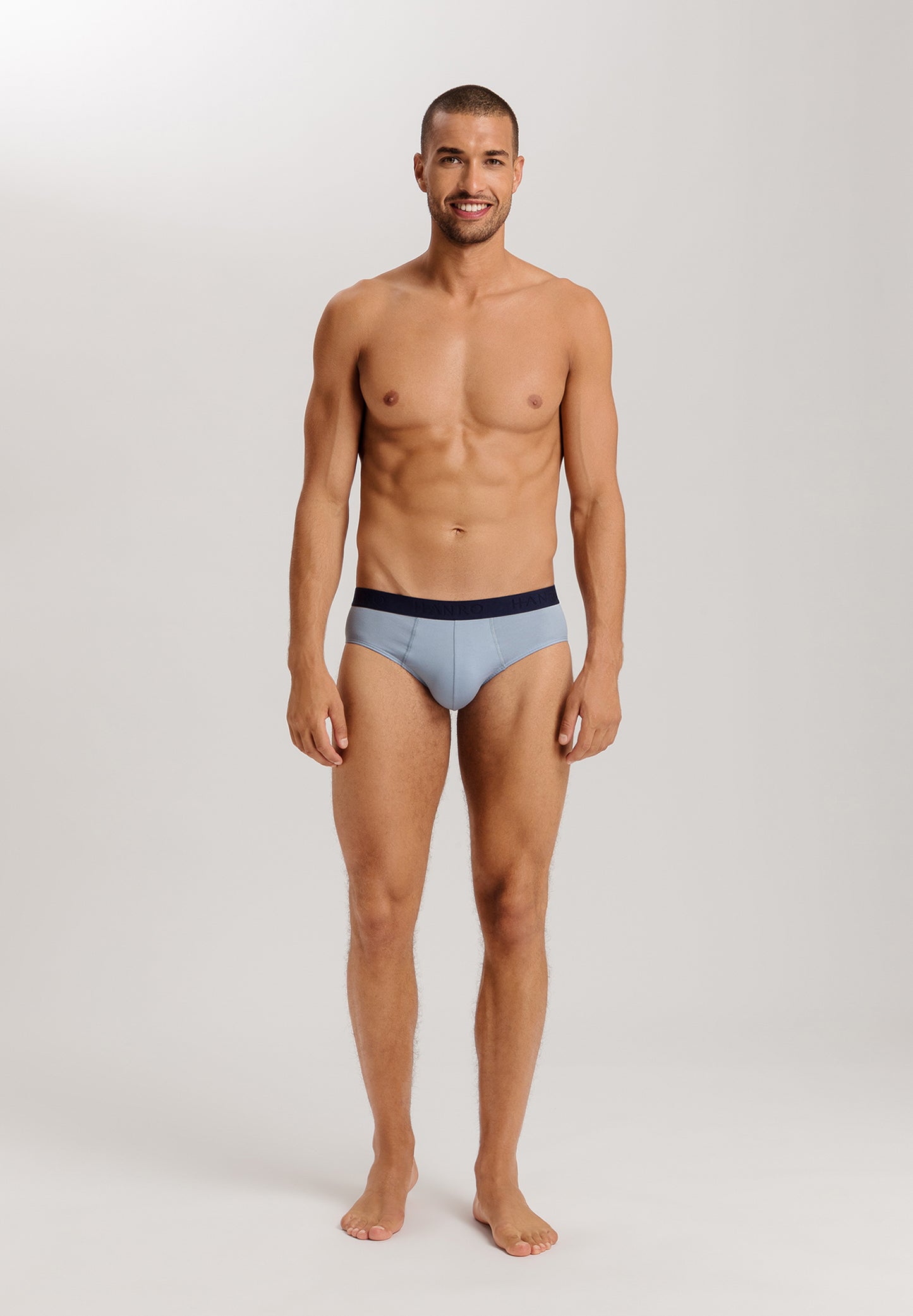 The Cotton Essentials-Briefs 2Pack By Hanro In Deep Navy/Sea Breeze
