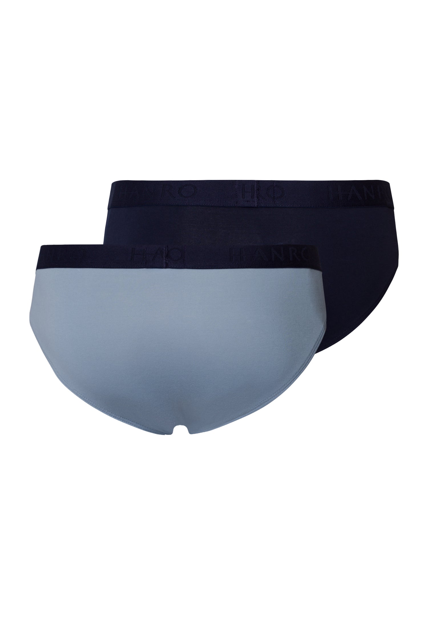 The Cotton Essentials-Briefs 2Pack By Hanro In Deep Navy/Sea Breeze