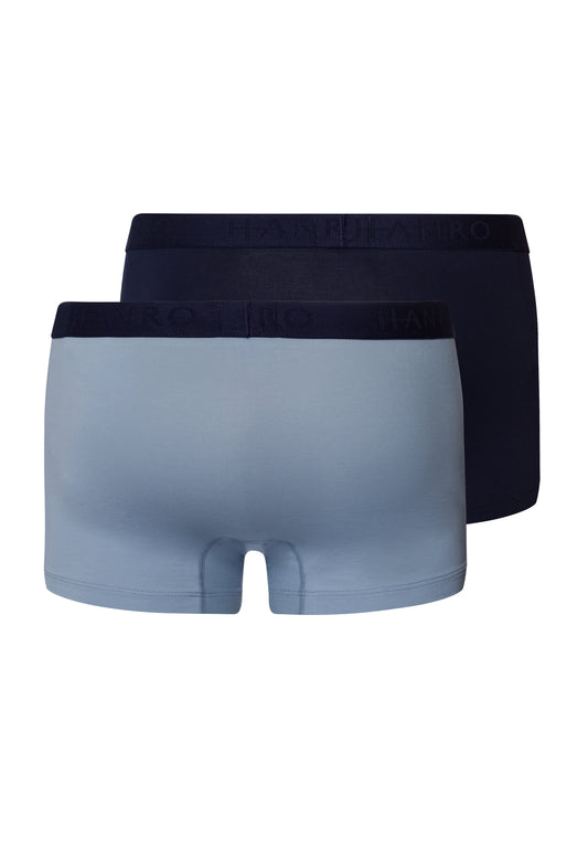 The Cotton Essentials-Pants 2Pack By Hanro In Deep Navy/Sea Breeze