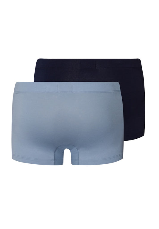 The Cotton Essentials-Pants 2Pack By Hanro In Deep Navy/Sea Breeze