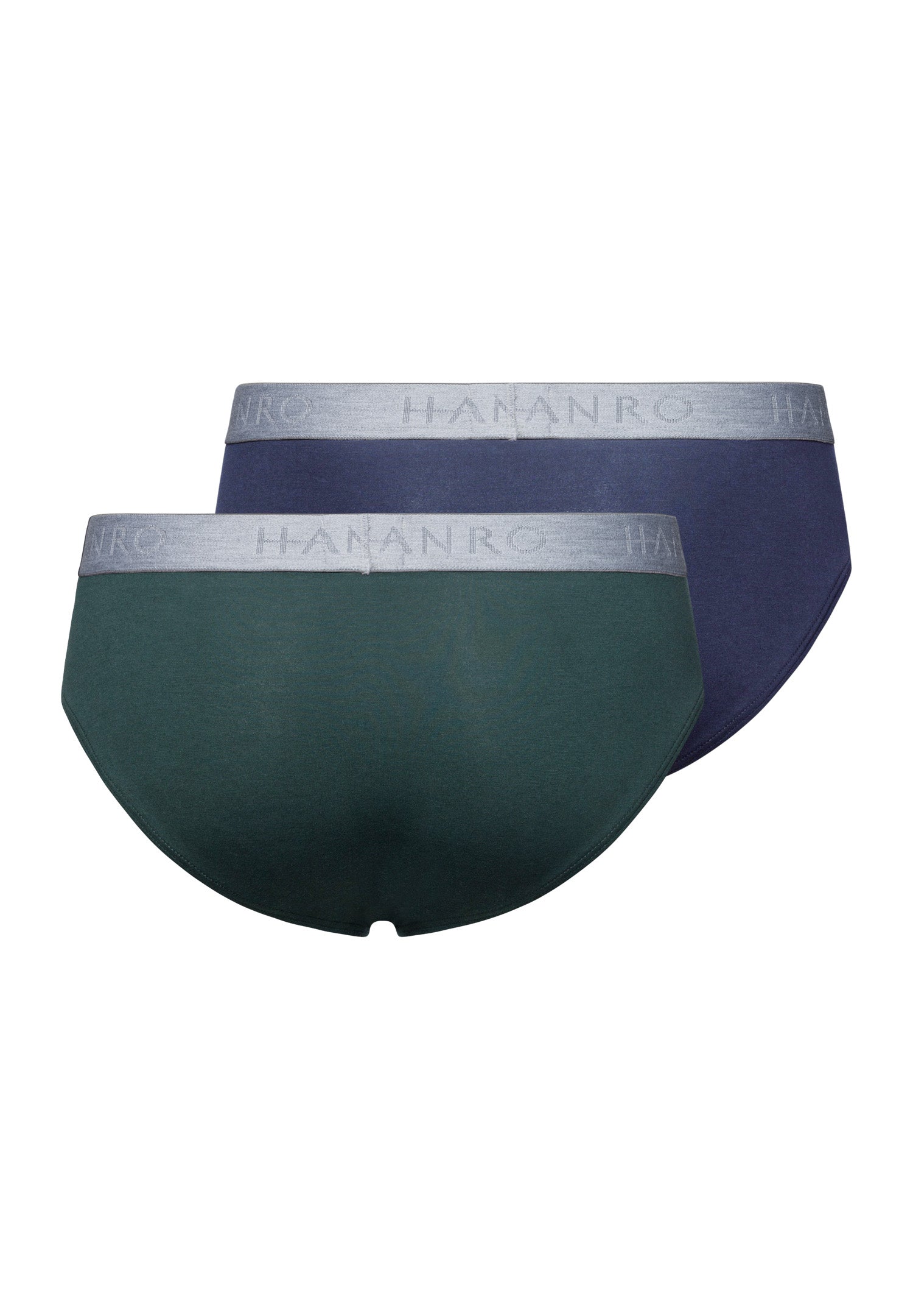 The Cotton Essentials-Briefs 2Pack By Hanro In Herbal Tea/Vintage Indigo