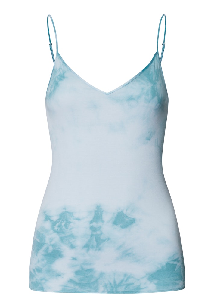 The Cotton Seamless-Spaghetti Top By Hanro in Ocean Tie Dye