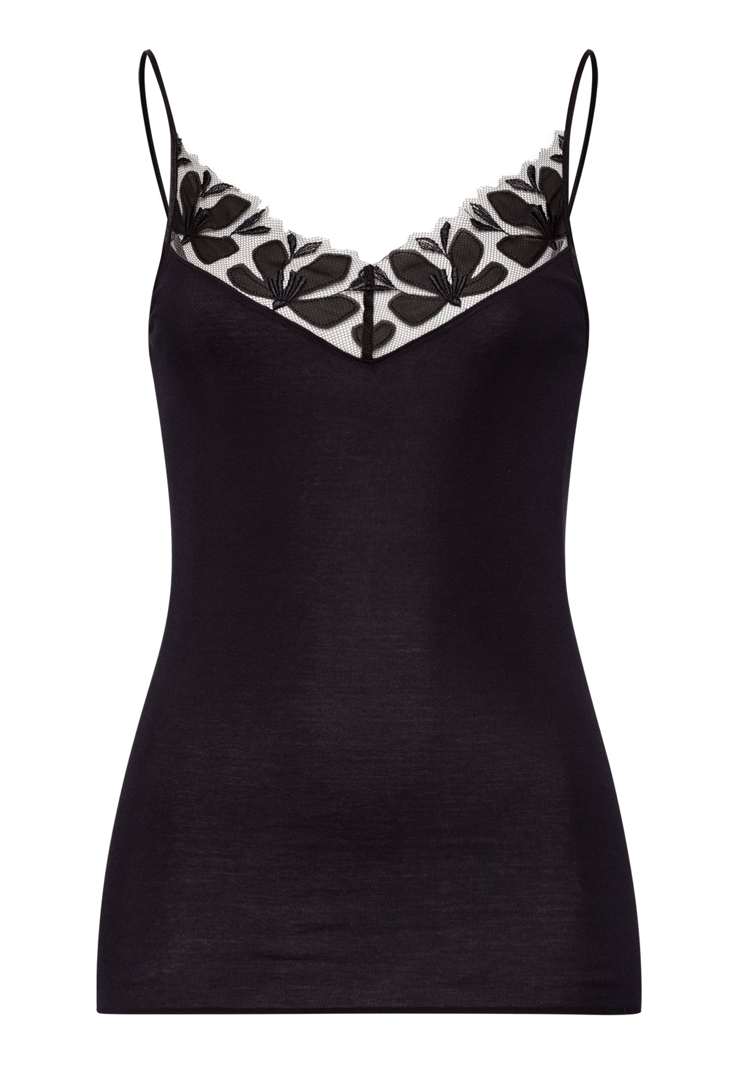 The Kalea-Spaghetti Top By Hanro in Black