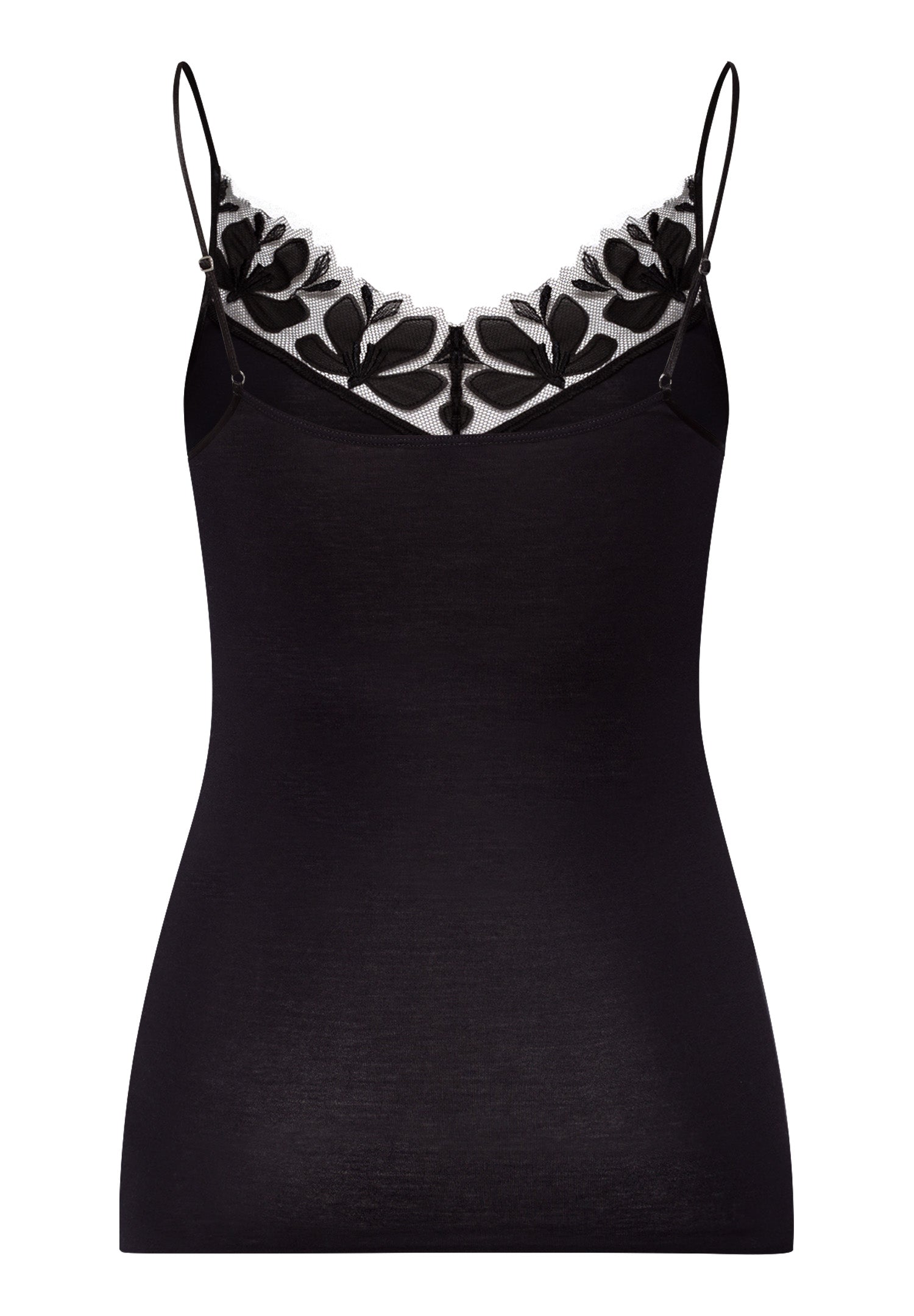 The Kalea-Spaghetti Top By Hanro in Black