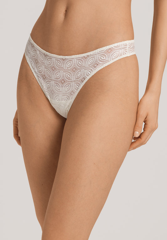 The Ruby-Thong By Hanro in Misty White