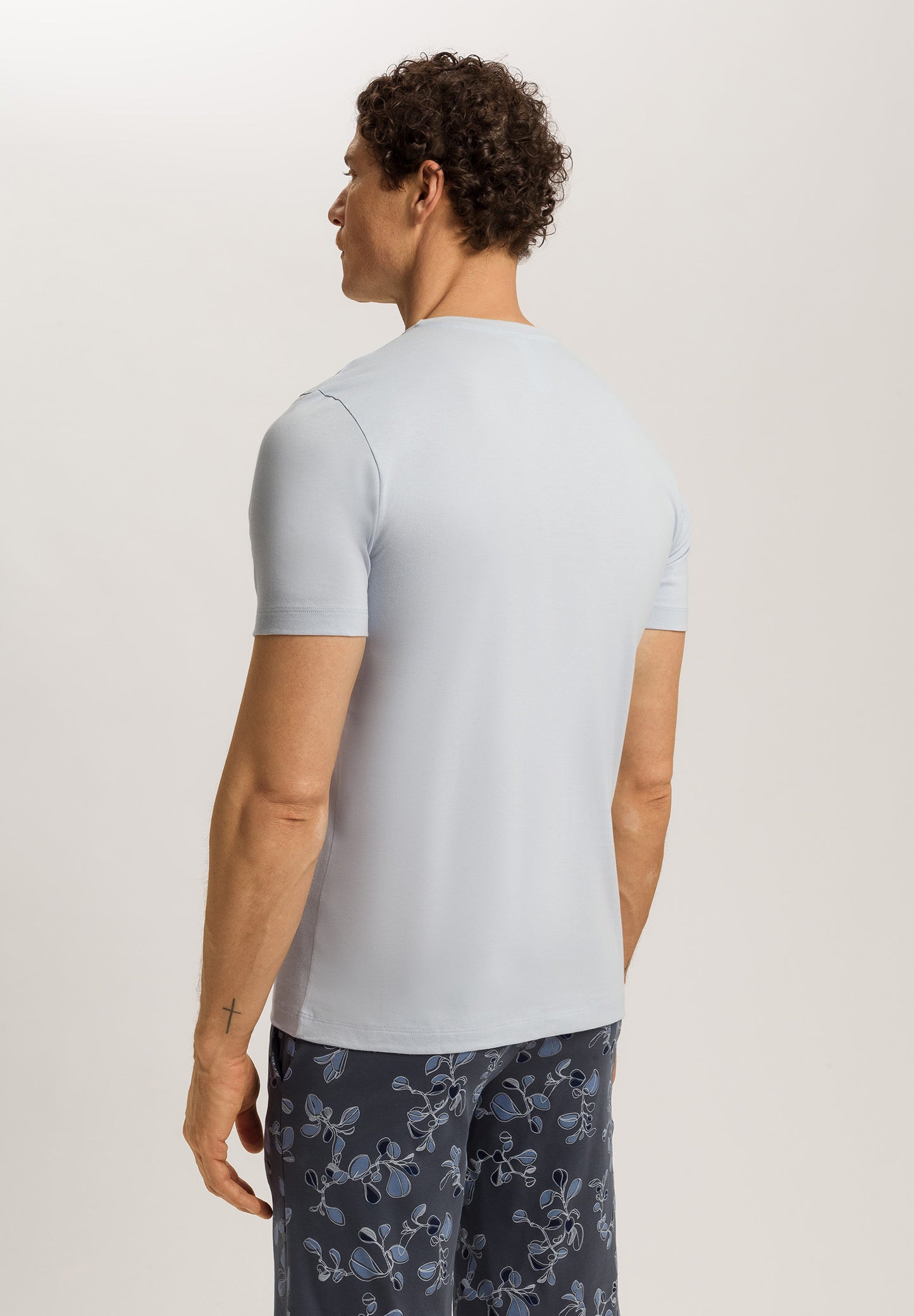 The Living Shirts-Short Sleeve Shirt By Hanro in White Topaz