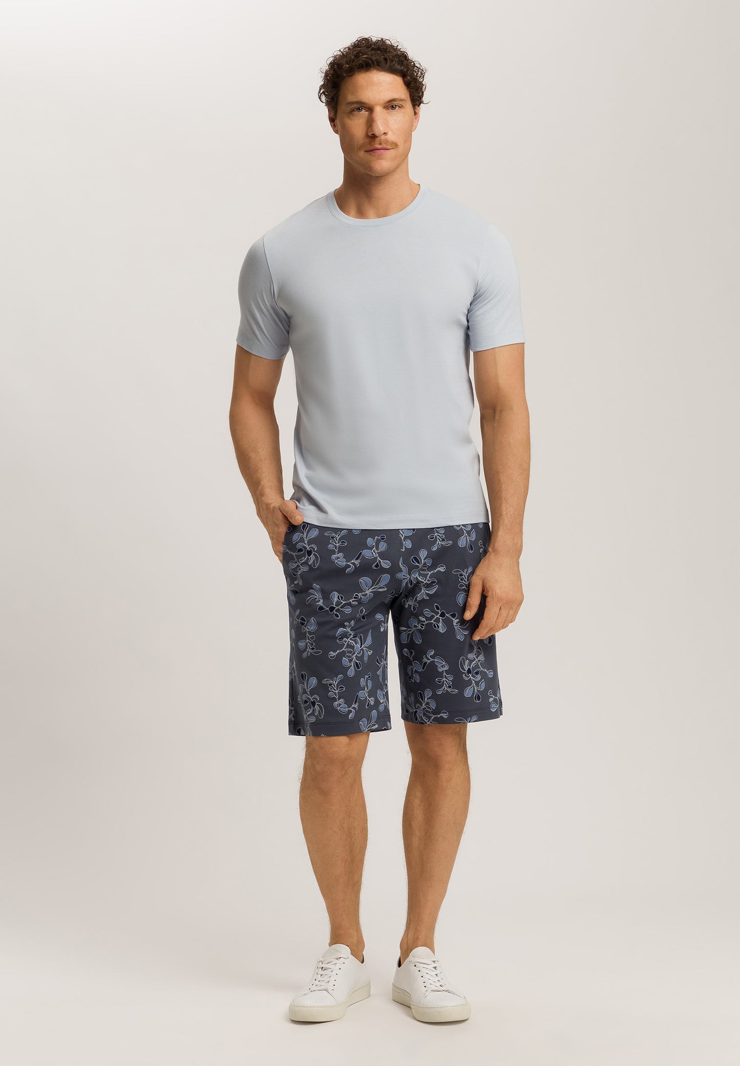 The Living Shirts-Short Sleeve Shirt By Hanro in White Topaz
