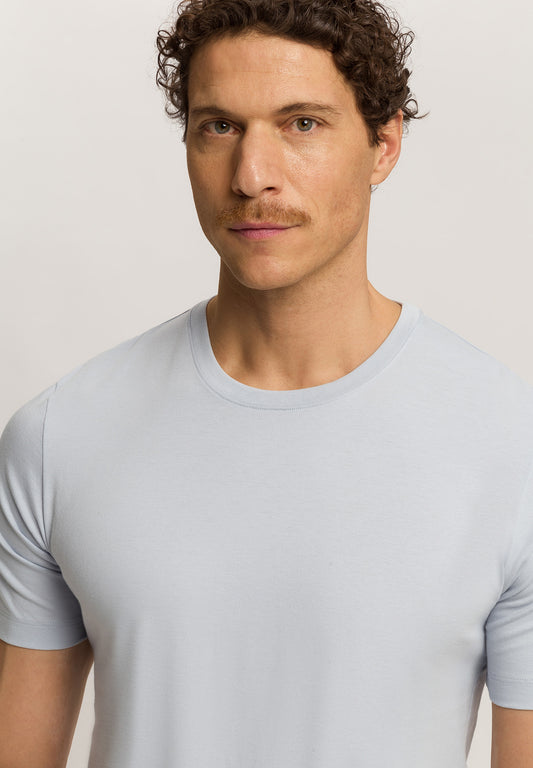 The Living Shirts-Short Sleeve Shirt By Hanro in White Topaz