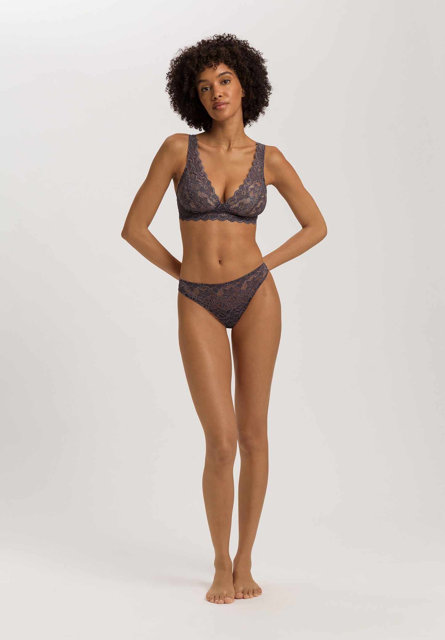 The Moments-Soft Cup Bra By Hanro in Black Pearl
