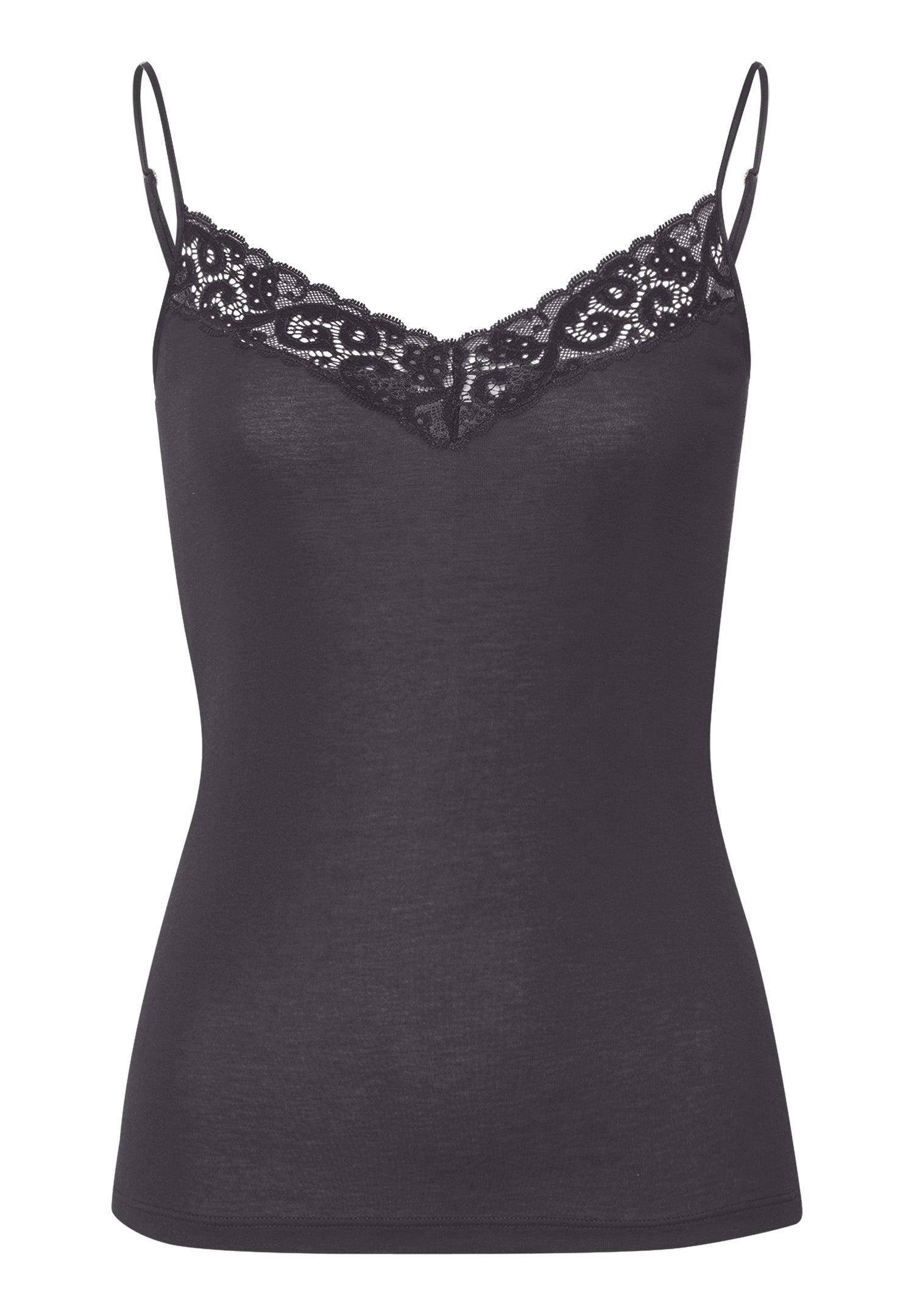 The Moments-Spaghetti Top By Hanro in Black Pearl