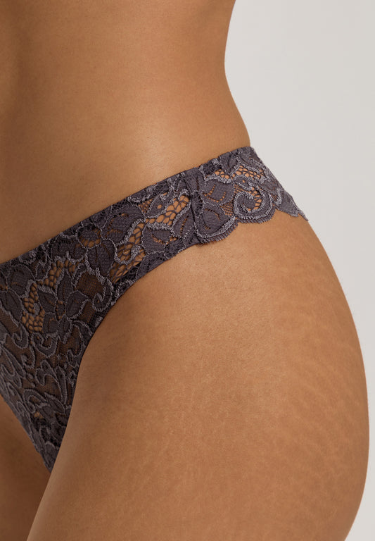 The Moments-Thong By Hanro in Black Pearl