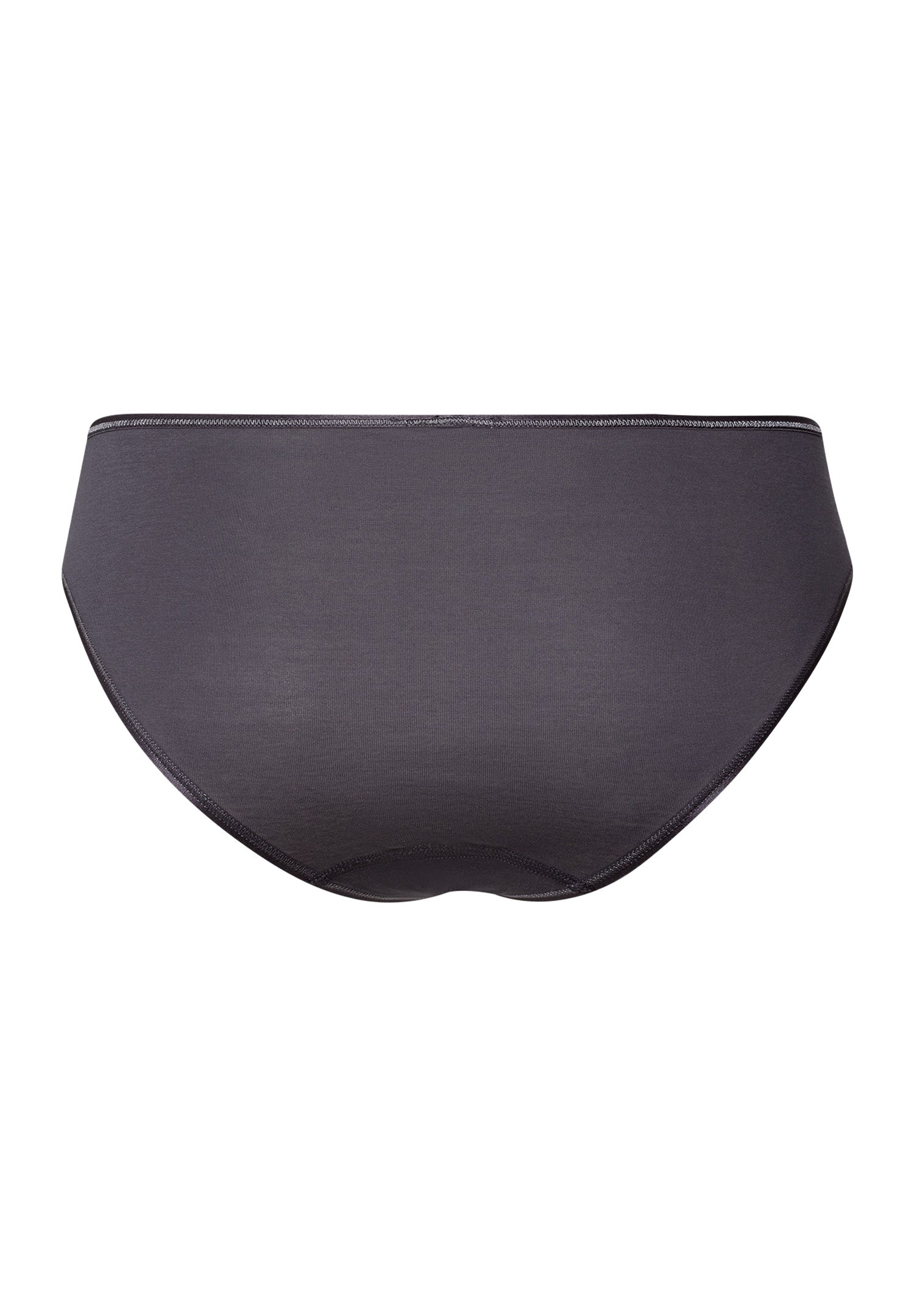 The Cotton Seamless-Midi Briefs By Hanro in Black Pearl