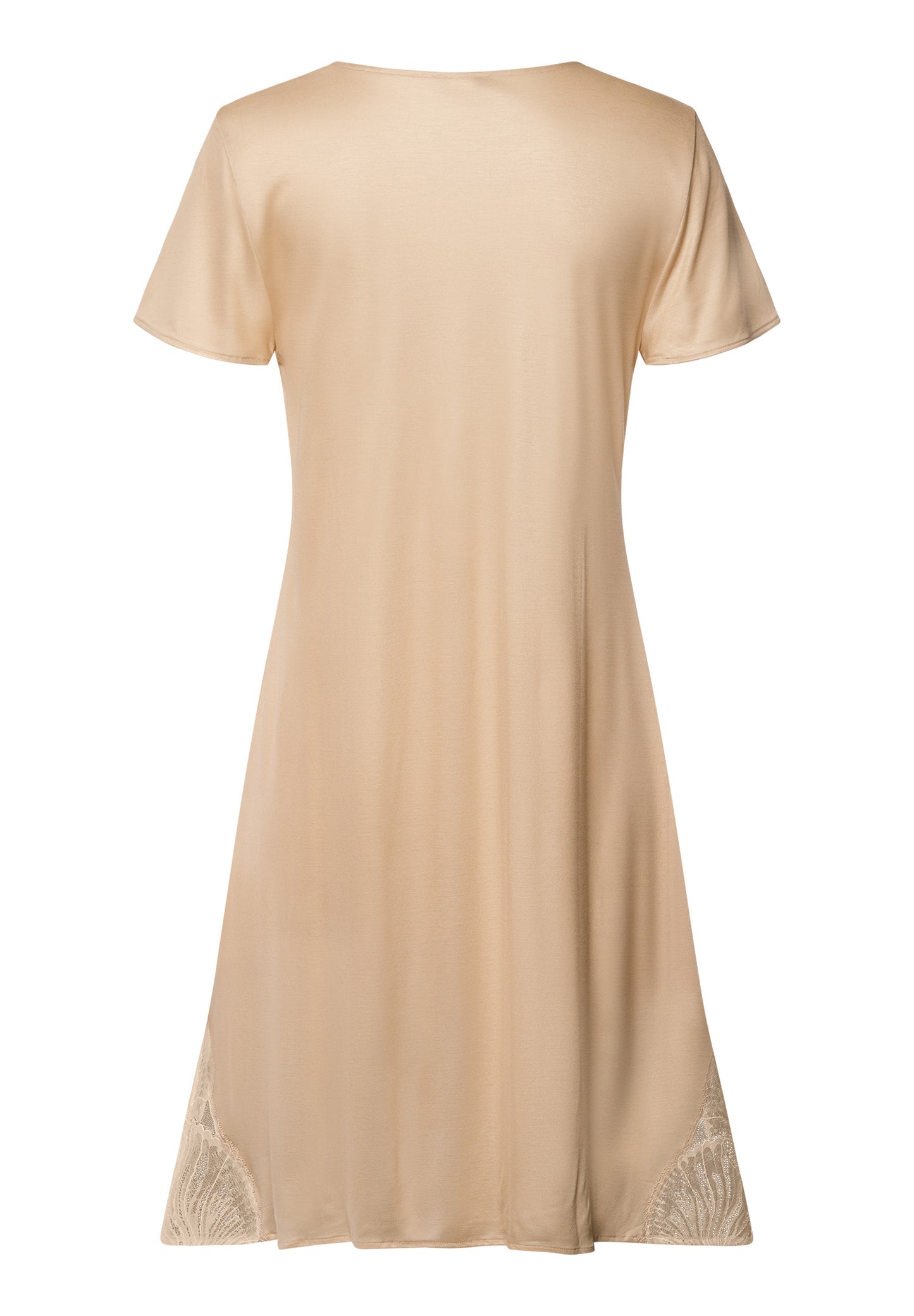 The Lilith Nw-Short Sleeve Nightdress 95Cm By Hanro in Coffee Quartz