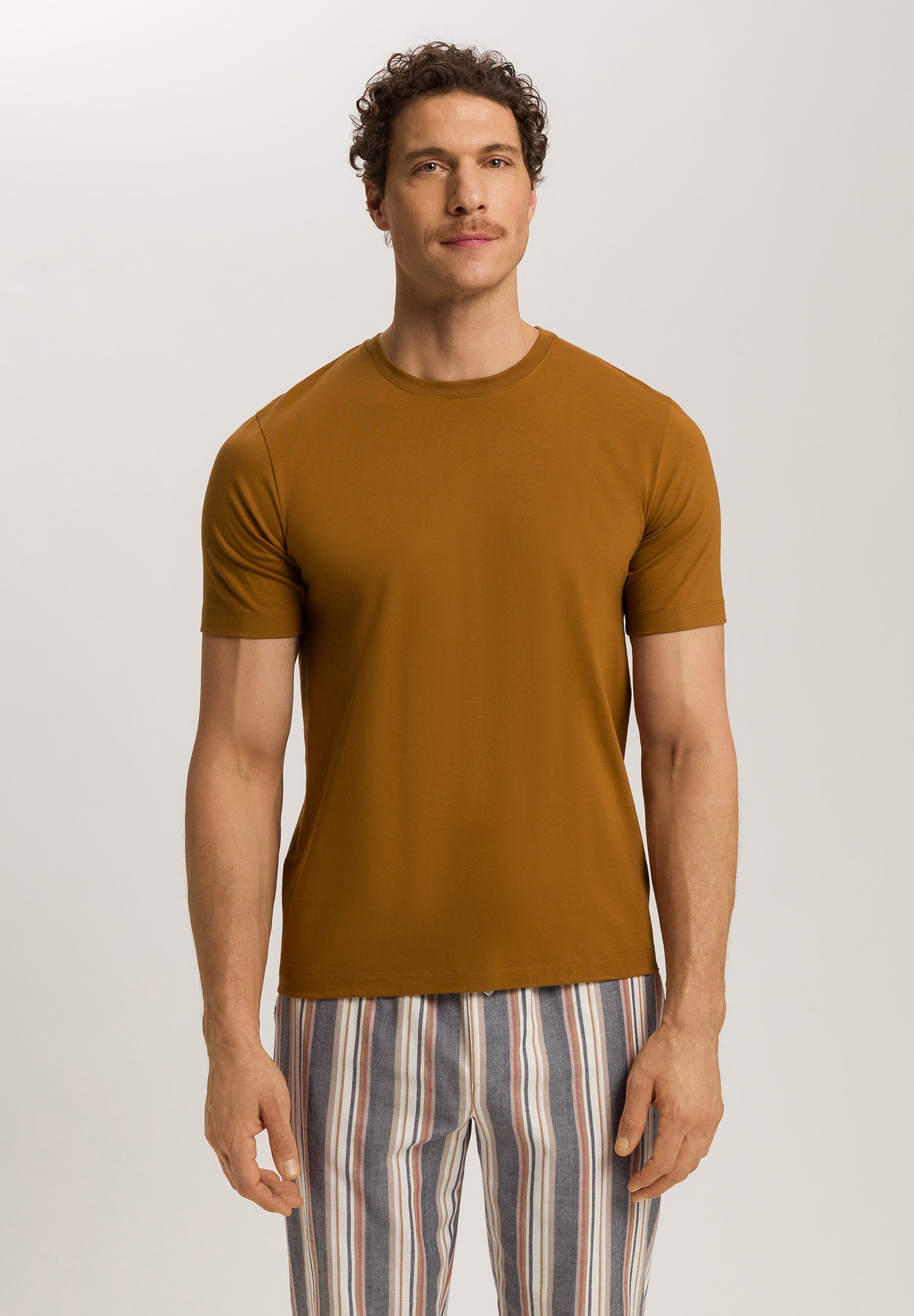 The Living Shirts-Short Sleeve Shirt By Hanro in Tapenade