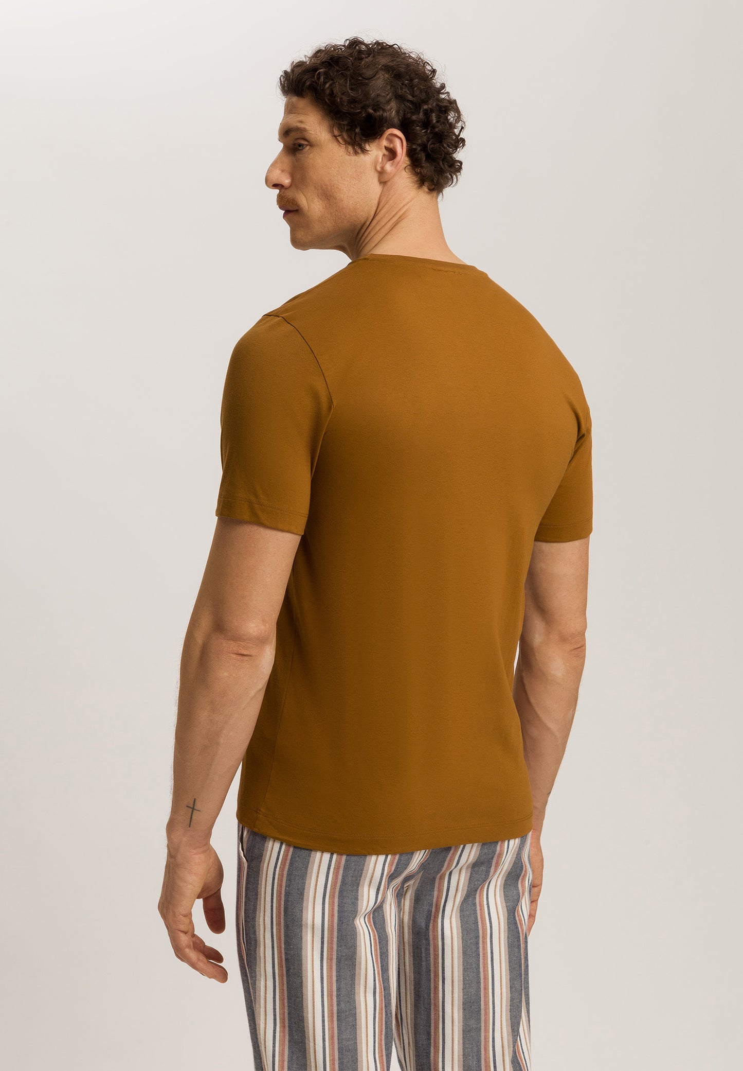 The Living Shirts-Short Sleeve Shirt By Hanro in Tapenade