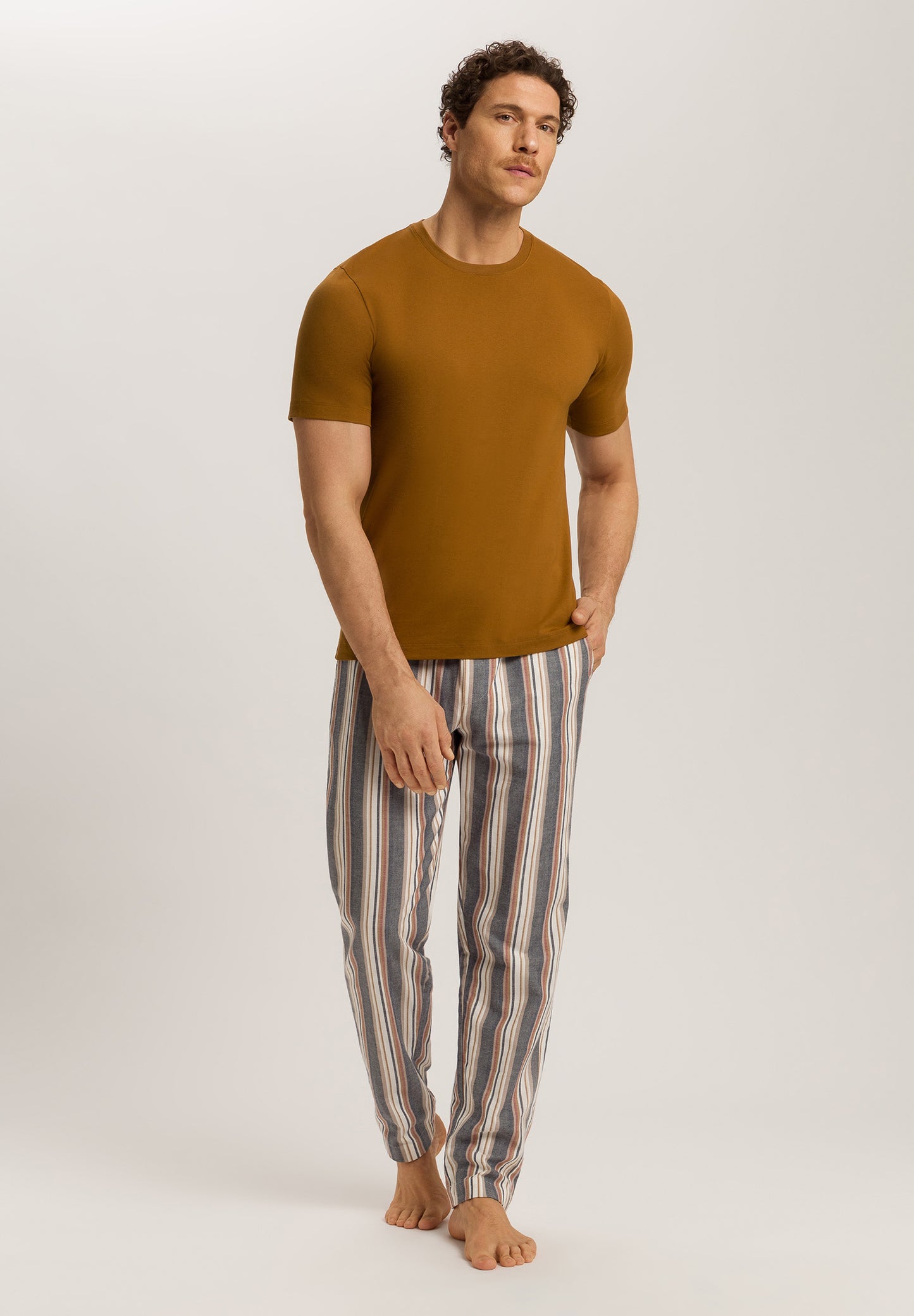 The Living Shirts-Short Sleeve Shirt By Hanro in Tapenade