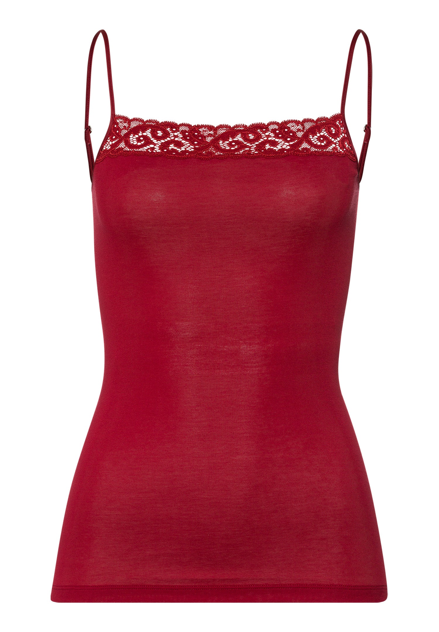 The Moments-Spaghetti Top By Hanro in Red Dahlia