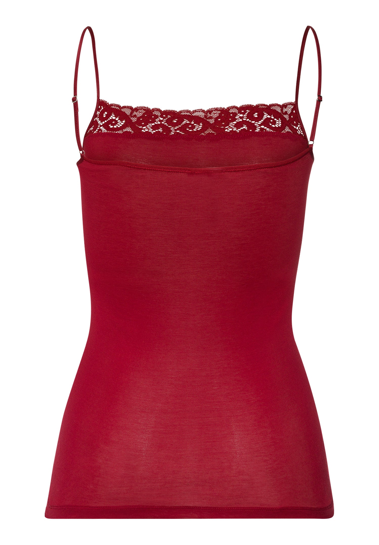 The Moments-Spaghetti Top By Hanro in Red Dahlia