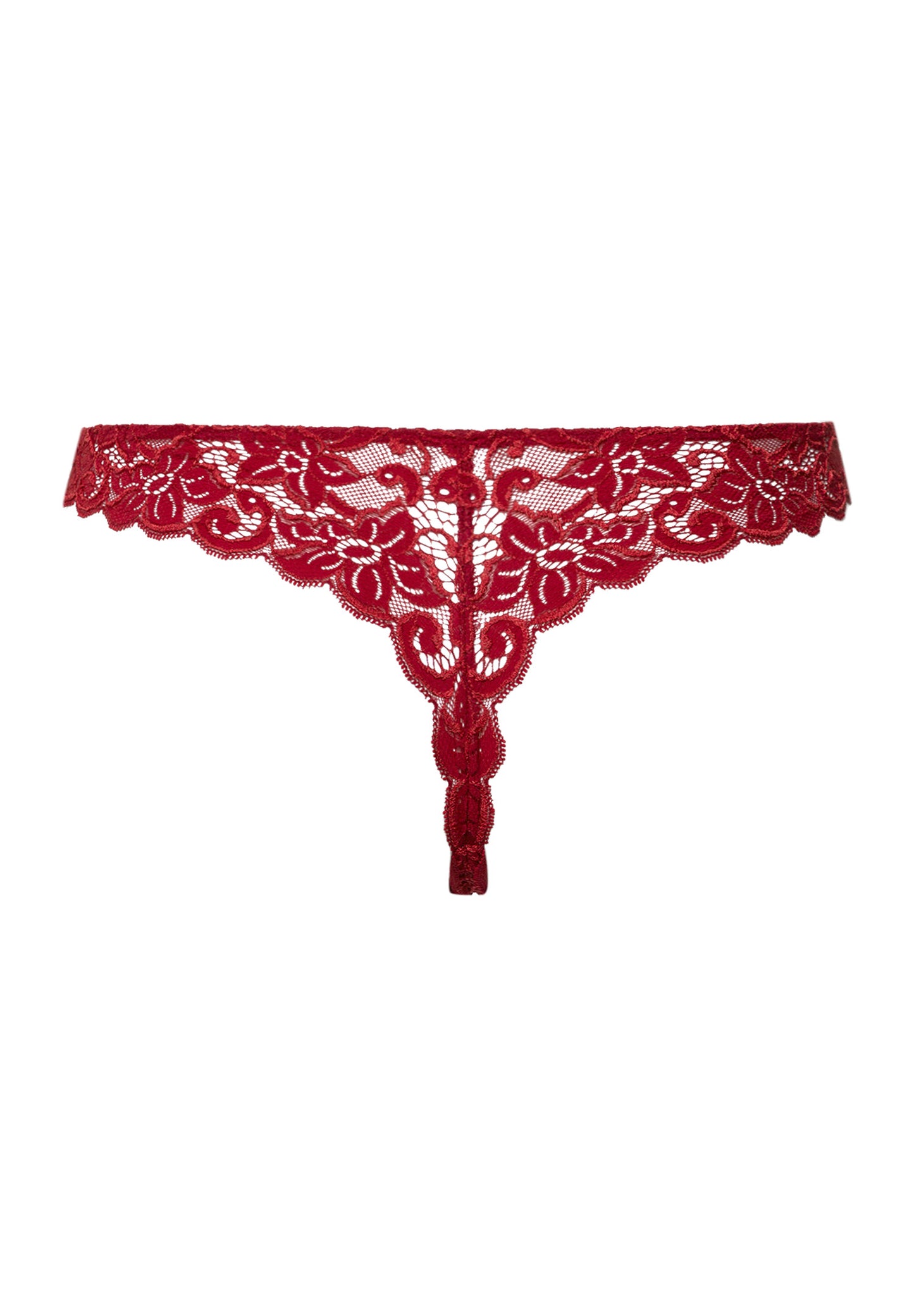 The Moments-Thong By Hanro in Red Dahlia