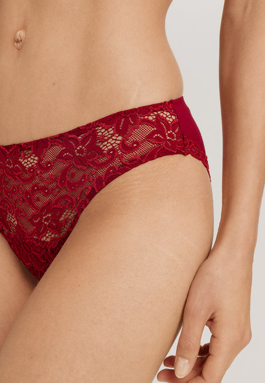 The Moments-Mini Briefs By Hanro in Red Dahlia