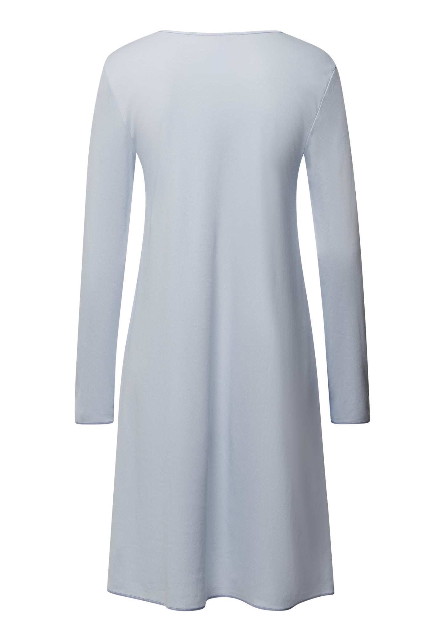 The Cotton Silk-L/Slv Nightdress 100Cm By Hanro in Powder Blue