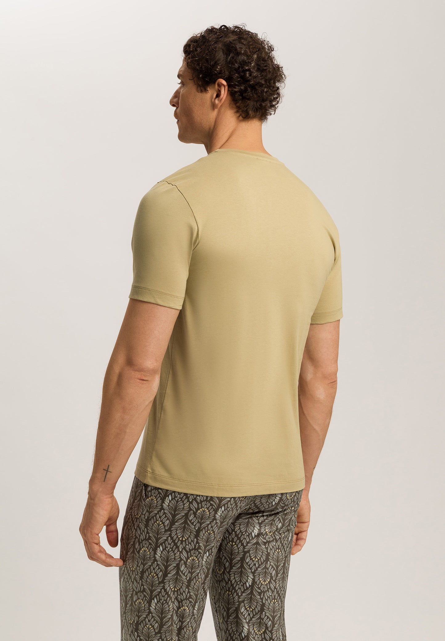 The Living Shirts-Short Sleeve Shirt By Hanro in Cardamom