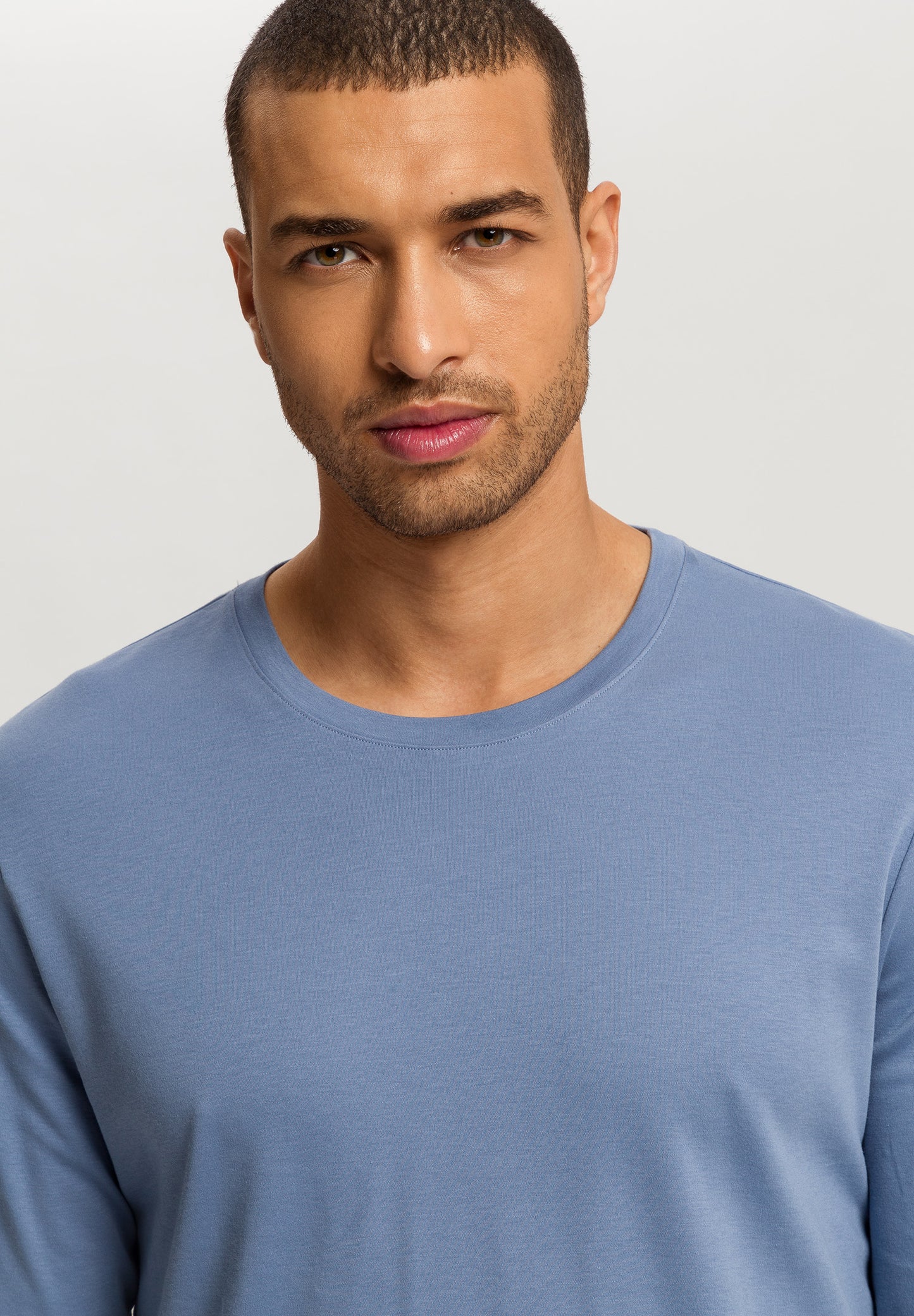 The Night & Day-L/Slv Pajama By Hanro in Aqua Ink Leaves
