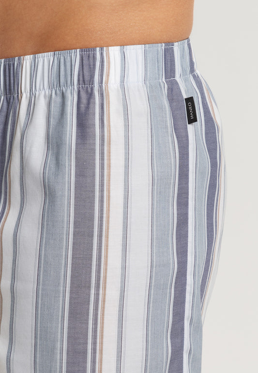 The Fancy Woven-Boxers By Hanro in Smokey Blue Stripe