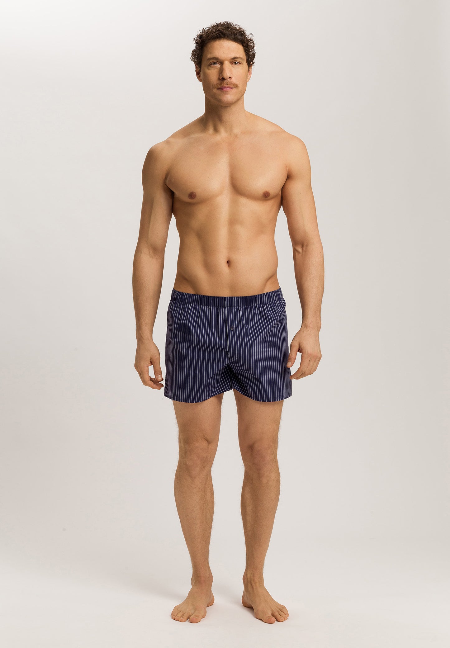 The Fancy Woven-Boxers By Hanro in Fine Stripe