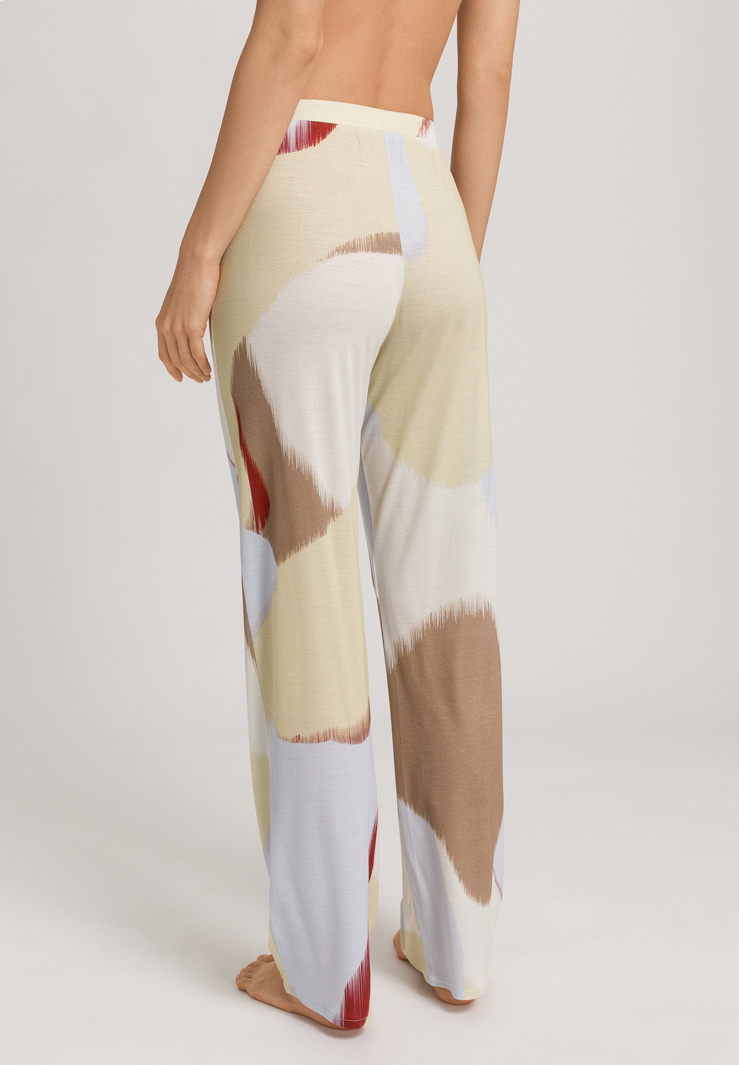 The Olivia Long Pants By Hanro in Abstract Paint