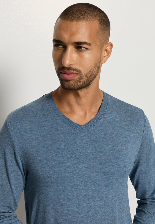 Casuals-L/Slv Shirt V-Neck