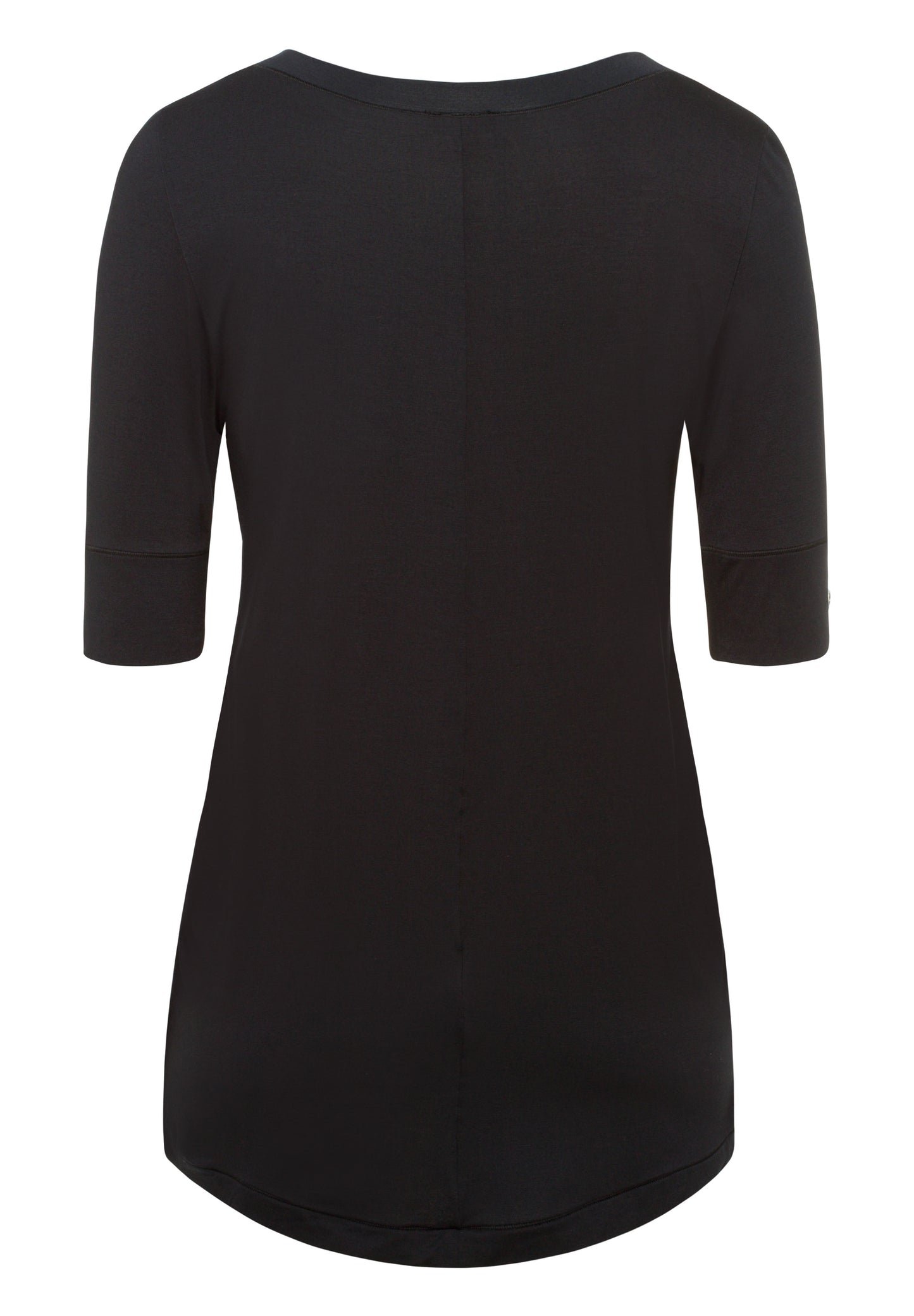 The Yoga-Short Sleeve Shirt By Hanro in Black