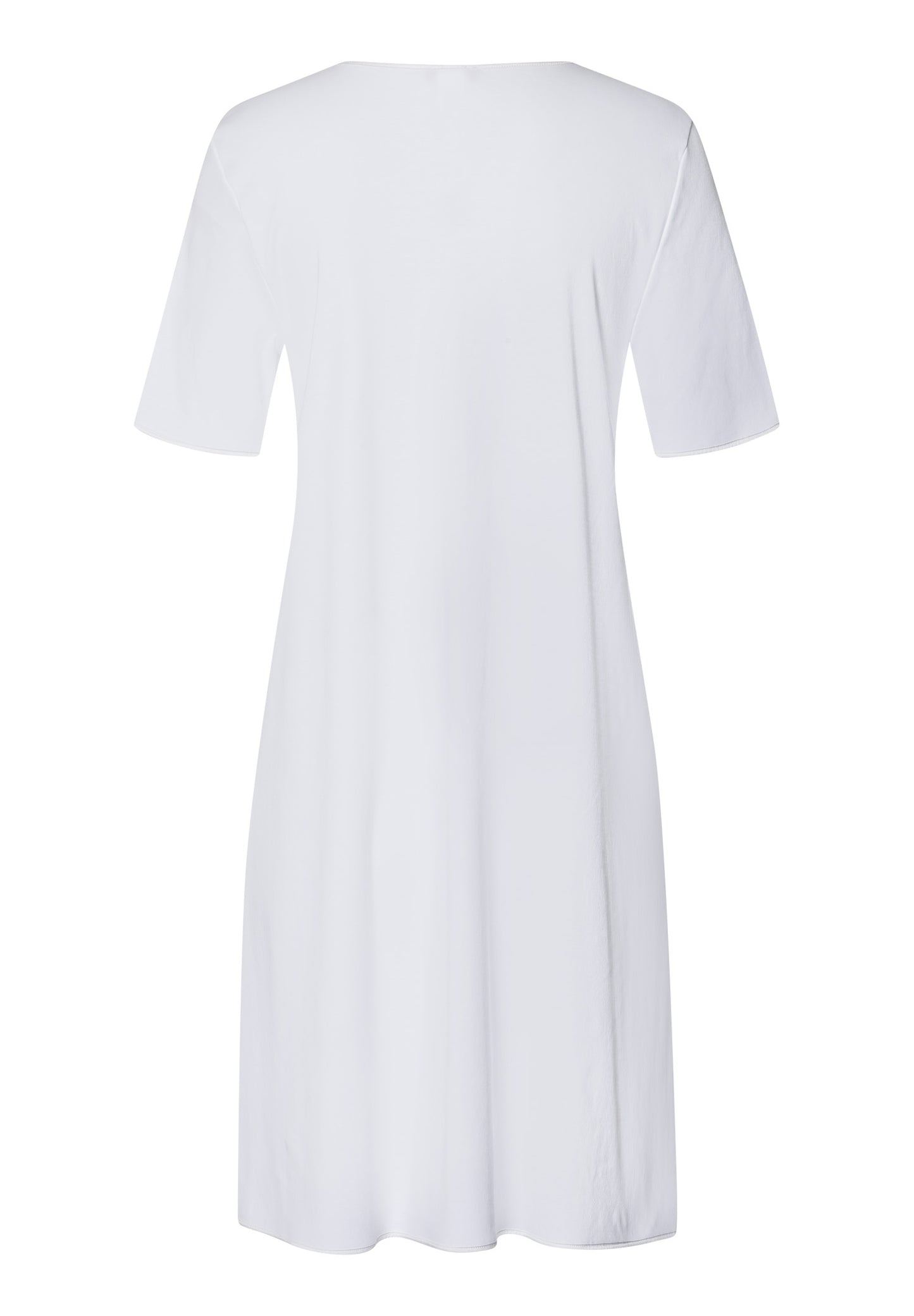 The Cotton Silk-S/Slv Nightdress 90Cm By Hanro in White