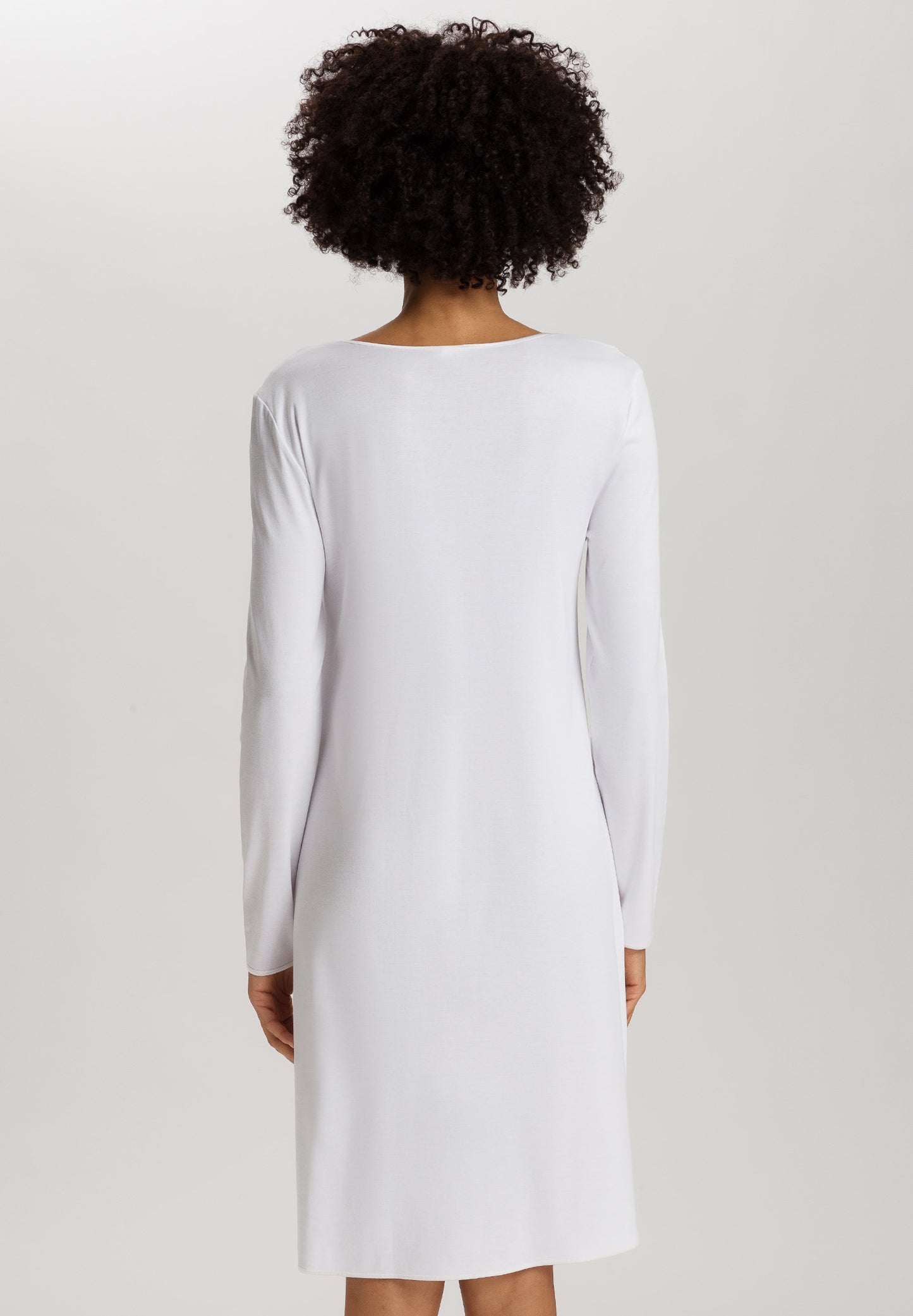 Cotton Silk-L/Slv Nightdress 100Cm