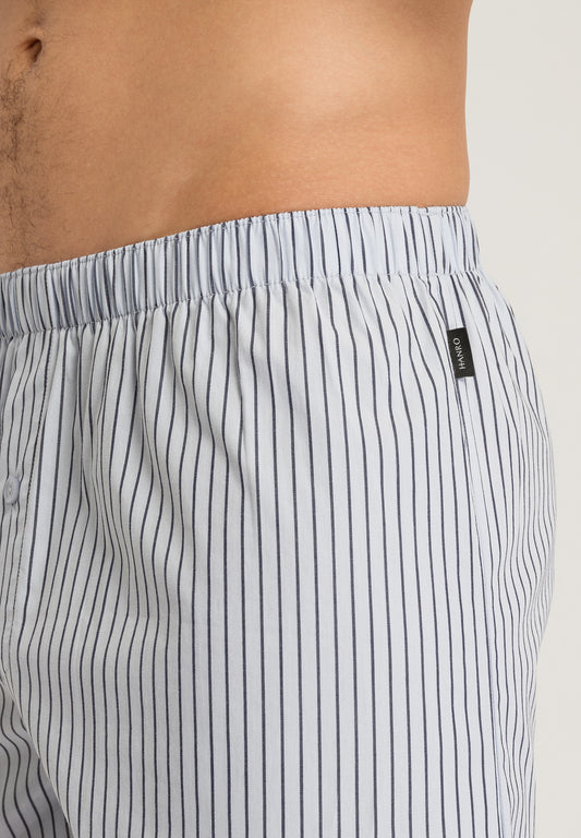 The Fancy Woven-Boxers By Hanro in Light Grey Stripe