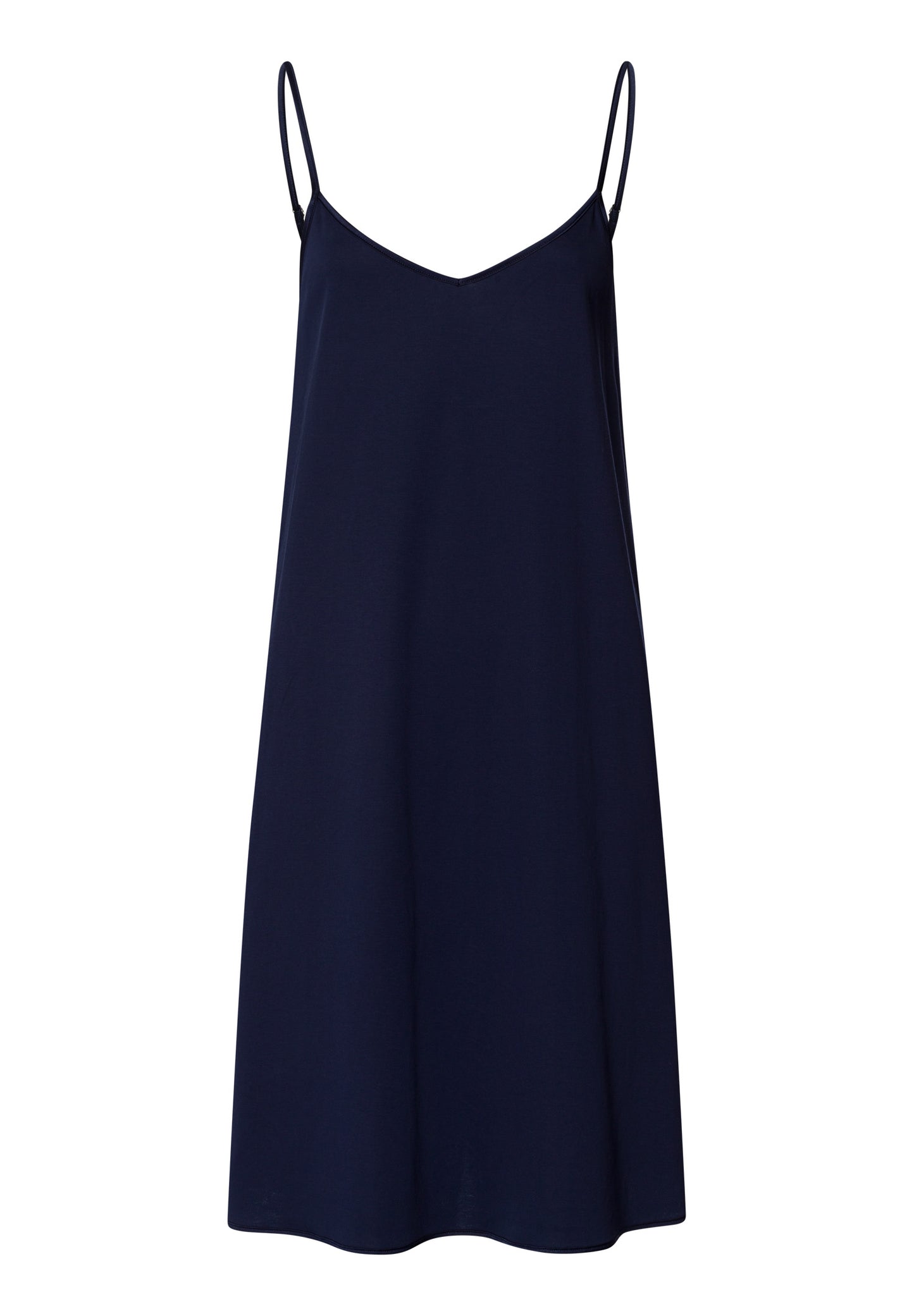 The Cotton Silk-Spaghetti Dress 95Cm By Hanro in Deep Navy
