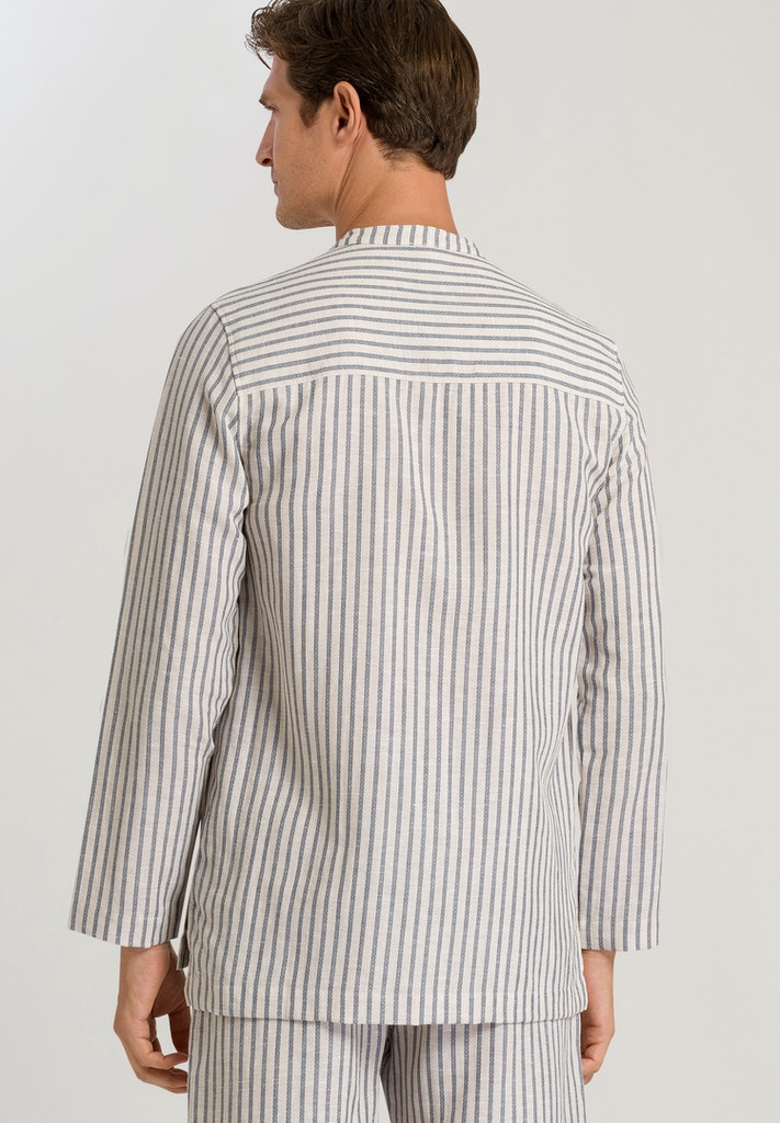 HANRO Linen Stripe Anteo Long Sleeve Shirt