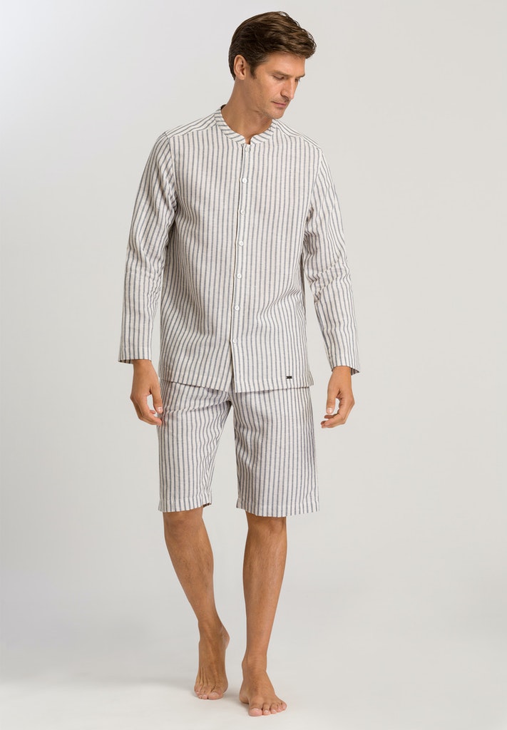 HANRO Linen Stripe Anteo Long Sleeve Shirt