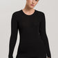 HANRO Black Woolen Silk Round Neck Long Sleeve Shirt
