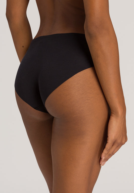 HANRO Black Invisible cotton midi briefs