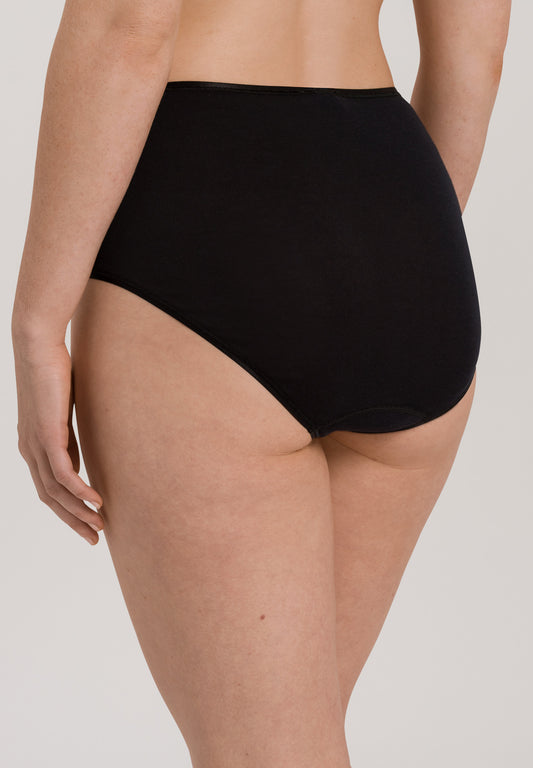HANRO Black Cotton Seamless Maxi Brief