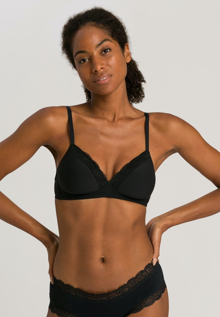 Cotton Lace Soft Cup Bra | HANRO