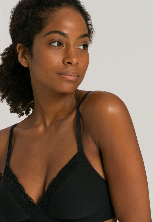 Cotton Lace Soft Cup Bra | HANRO