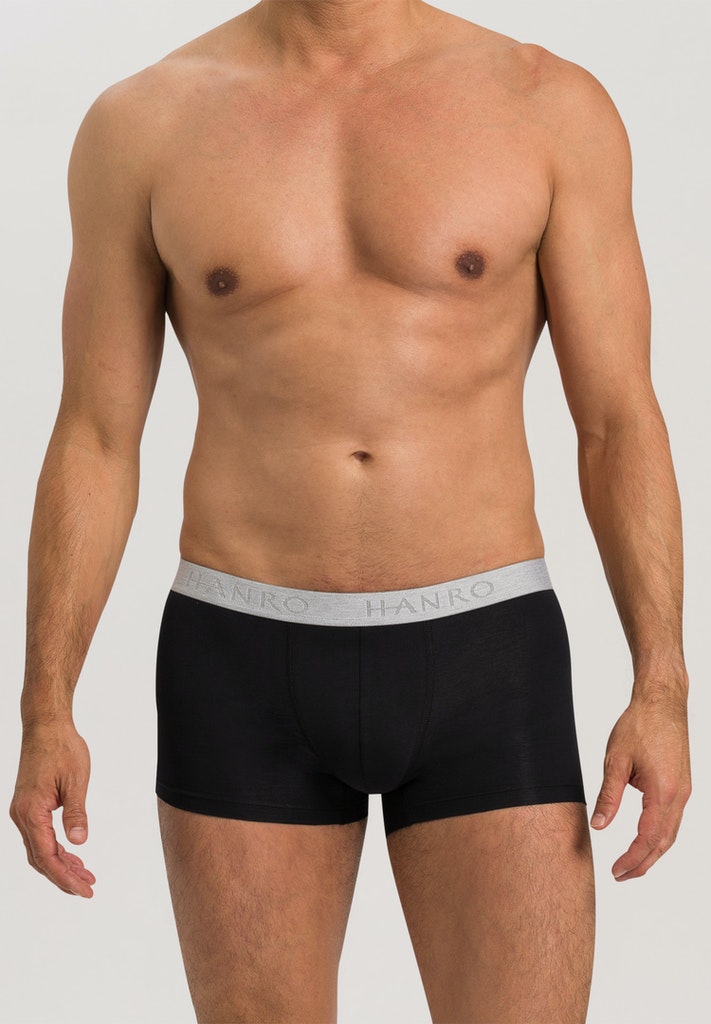 Mens Cotton Essentials Pants 2Pack in black | HANRO